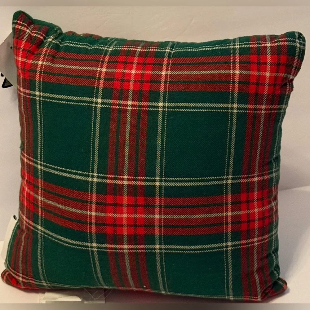 Balsam & Fir Festive Holiday Pillow W/Beaded EmbroideredChristmas Tree Design